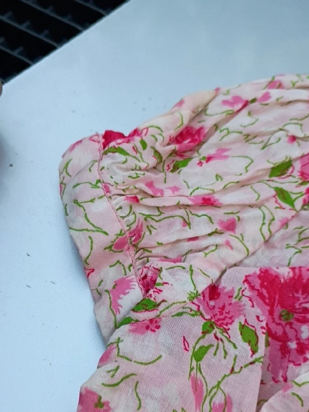 Ralph Lauren Pink Floral Smocked Top